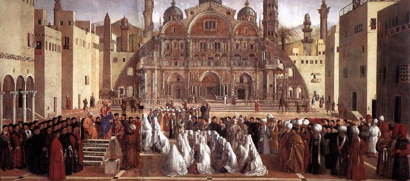 BELLINI, Giovanni Sermon of St Mark in Alexandria abc Spain oil painting art